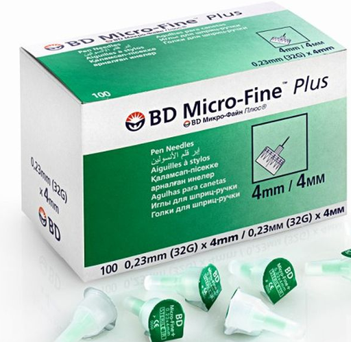 BD Micro Fine Plus Aiguille Insulin 32G/4mm
