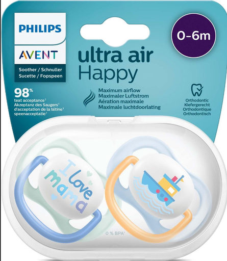 Avent Suc Air Coll 0-6M Boy Mam SCF080/01