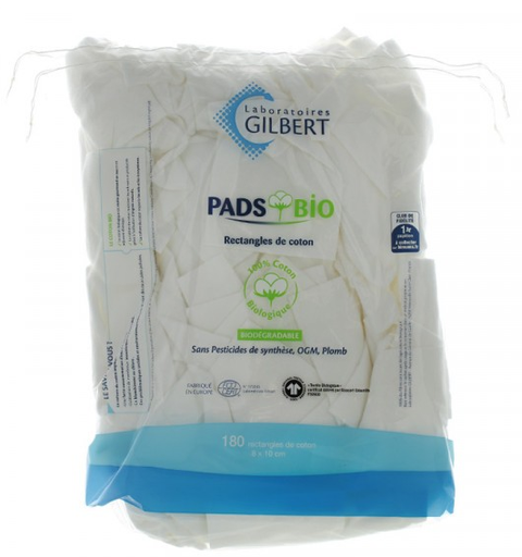 Gilbert Pads Bio 180 Rectangles De Coton