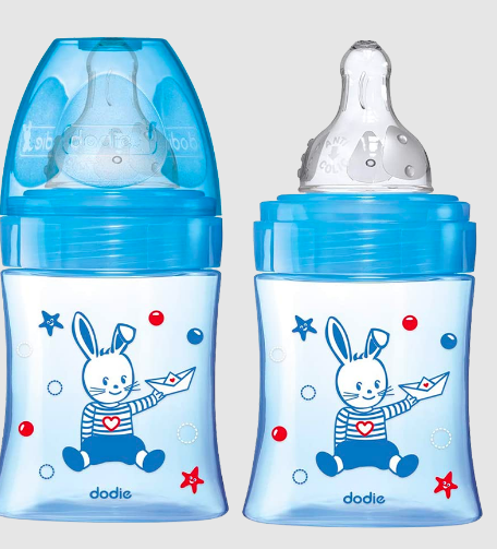 Dodie Bib Ini +150Ml Bleu Bateau 0-6M Tet Plate